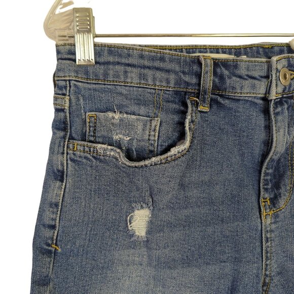 Pilcro And The Letterpress Distressed Denim Shorts Slim Boyfriend Fit Size 29‎ - Picture 3 of 10